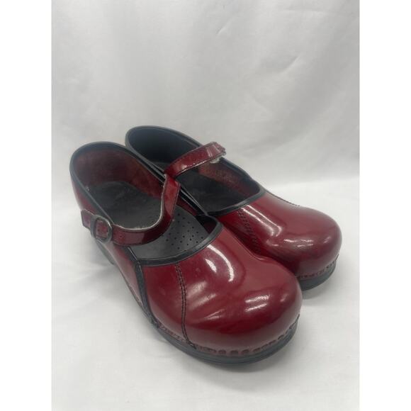 Dansko Marcelle Red Mary Clogs Womens Size EU 41 US 10 / 10.5 Jane Comfort Shoes - Picture 3 of 10
